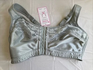Comfort Choice 38DD Easy Enhancer Posture Support Front Close Wireless Bra Blue - Picture 1 of 9