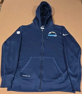 Los Angeles Chargers NFL On Field Therma Fit  Full Zip Hoodie Sweatshirt Large - Picture 1 of 9