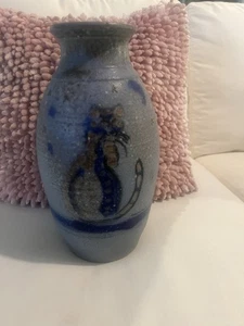 Vintage Fork Creek Mill Pottery Vase Signed Ann Williams 12"x7" - Picture 1 of 9