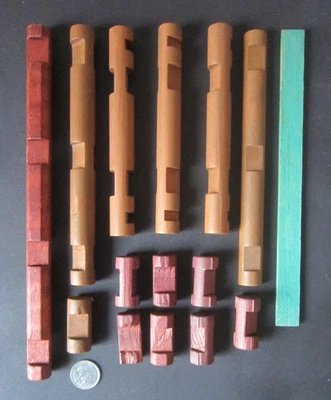 lote mixto (15) PIEZAS DE REPUESTO TRONCOS LINCOLN VINTAGE Madera parte madera 2 muescas + Foto 1 de 3