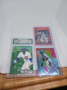Sammy Sosa Three Card Lot Graded, Rookie Card No Dot, Insert Card - Bild 1 von 16