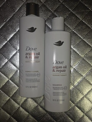 Dove Argan Oil & Repair Damaged Therapy Shampoo & Conditioner 12 Fl Oz  - Image 1 of 3