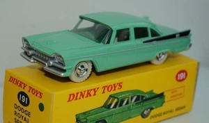 DINKY TOYS (ATLAS) - DODGE ROYAL SEDAN - GREEN / BLACK - #191 - Picture 1 of 1