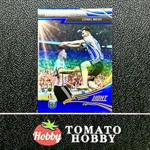 FANSMALL LIGHT WORLD CUP 2022 LIONEL MESSI BLUE REFRACTOR MOMENTS ARGENTINA - Picture 1 of 2