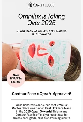 Omnilux Contour Face New and Sealed In Box With 3 Free Hydrogel Facial Masks 🎁 - Image 1 of 4