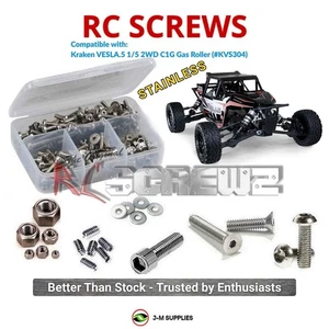 RCScrewZ Stainless Screw Kit kra004 for Kraken VESLA.5 2WD 1/5 Gas #KVS304 | SET - Picture 1 of 16