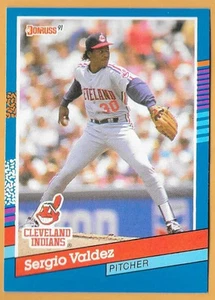 Tarjeta de béisbol 1991 MLB Donruss Sergio Valdez Cleveland Indians #344 - Imagen 1 de 1