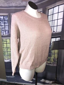 Evri NWT 1X Boat Neck Long Sleeve V Neck Sweater Pink Lea Lavender $40 - Picture 1 of 5