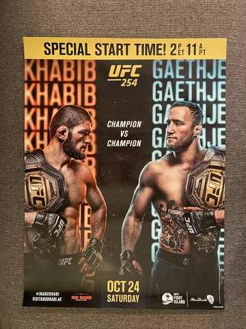 UFC 254 18"x24" Poster Khabib vs. Gaethje Cover