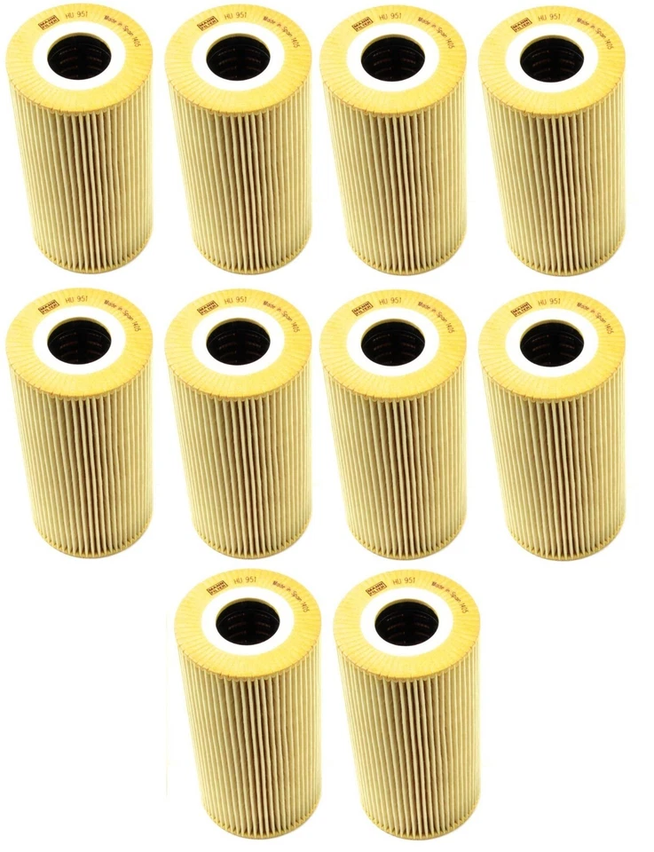 Mann Set of 10 Engine Oil Filters for Mercedes-Benz W210 S210 E300 - Image 1 of 1