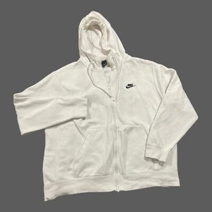 Nike Sportswear Club Herren Full Zip Hoodie XL Weiß Distressed - Bild 1 von 9