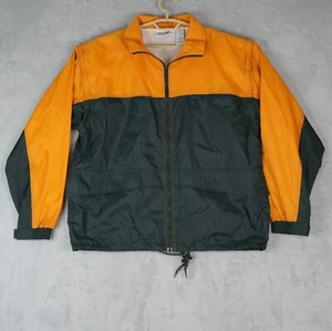 Vintage USA Olympic Windbreaker Jacket 1990s Full Zip Mens Large Yellow Green - Picture 1 of 9