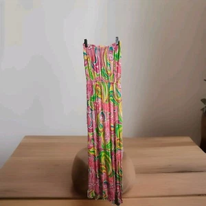 Maxi Vestido Lilly Pulitzer Rosa Paisley Colorido Sin Mangas Tubo Talla XS - Imagen 1 de 6