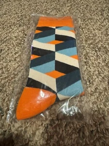 Unique Multi Color Geometric Print Socks - Picture 1 of 2