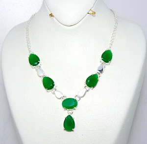 Damenanhänger filled Sterling Silber 925 ausgeprägte Anhänger Edelstein Smaragd - Bild 1 von 3