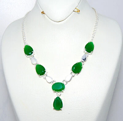 Damenanhänger filled Sterling Silber 925 ausgeprägte Anhänger Edelstein Smaragd - Bild 1 von 3