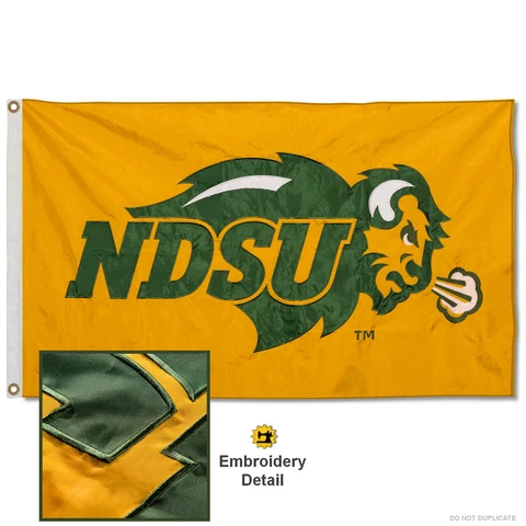 North Dakota State University Embroidered and Appliqued Nylon Flag Cover
