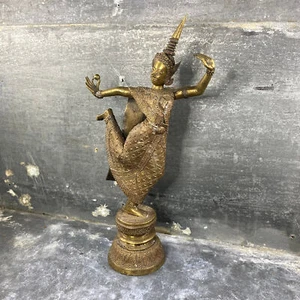 Statuette en bronze danseuse Apsara, style rattanakosin, Siam Thaïlande,XIXe - Bild 1 von 11