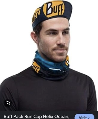 Gorra BUFF Ocean Pack Run Helix Ocean rara descontinuada Foto 1 de 4