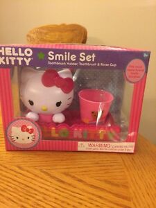 Hello Kitty Smile Set Toothbrush Holder Toothbrush And Rents Cup