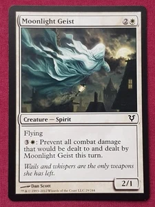 Magic The Gathering AVACYN RESTORED MOONLIGHT GEIST white card MTG - Picture 1 of 2