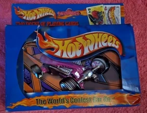 Vintage 2001 Hot Wheels Two Decks of Bicycle Playing Cards In Collectible Tin Box - Bild 1 von 3