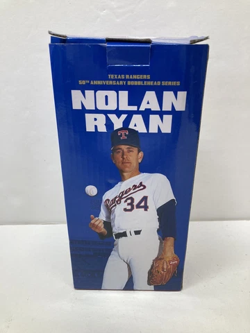 Texas Rangers 50th Anniversary NOLAN RYAN Bobblehead Metlife Number 34 Cover