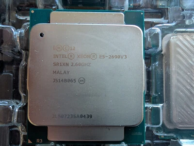 Intel Xeon E5-2690 V3 CPU 12-Cores 2.6 GHz 30MB LGA 2011-3 R3 Server SR1XN 135W - Image 1 of 2