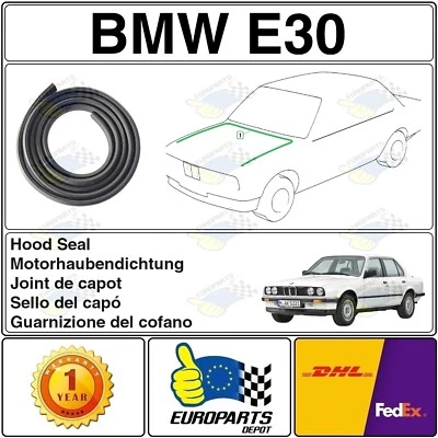 BMW E30 1985 serie 3 2 puertas y 4 puertas capucha a capó sello de goma resistente al clima Foto 1 de 4