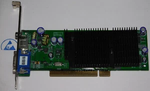 NVidia GeForce 4 MX 4000 64MB PCI Graphics Card VGA TVout Graphic card Passive - Picture 1 of 6