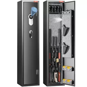 VEVOR Gun Safe Rifle Safe Case with Fingerprint Lock for 5 Rifles and 4 Pistols - Picture 1 of 12