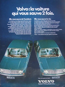 1970 VOLVO PRESS ADVERTISEMENT THE CAR THAT SAVES YOU TWICE YOUR LIFE - Picture 1 of 1