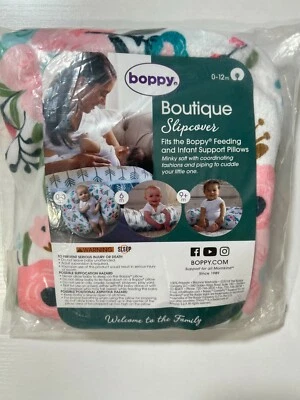 BOPPY - Boutique Slipcovers for Pillow - 0-12 Months - Pink Foral Duet - NEW - Image 1 of 4