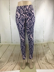 Fierce Pulse Women’s Dusty Pink Snakeskin Yoga Leggings Sz. L - Picture 1 of 14