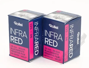 Rollei InfraRed IR400 Black & White Film 35mm 36 Exp Twin Pack Fresh UK Stock - Picture 1 of 3