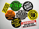 8 Funny Hard Hat Stickers / Ugly Stripper Foreman In Charge Skilled Labor Decals