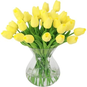 30pcs Artificial Tulip Flowers Fake Real Touch Tulips Flower Bouquet for Wedd... - Picture 1 of 9