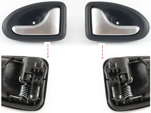 Renault Megane Scenic Clio 2 2x DOOR HANDLE INSIDE HANDLE LEFT RIGHT SILVER - Bild 1 von 6