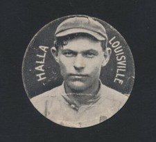 1909-1911 E254 Colgan's Chip Baseball Card JOHN HALLA Louisville Colonels