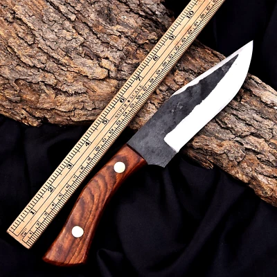 Cuchillo desollador de hoja fija de acero al carbono Full Tang cuchillo de caza supervivencia 2928 Foto 1 de 4