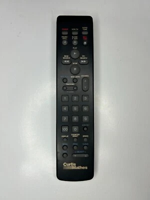 Curtis Mathes VSQS1366 TV / VCR Remote Control, Black - OEM - Image 1 of 3