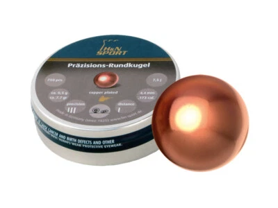 750x H&N Rundkugeln für Luftgewehr 4,4 mm verkupfert 0,5g Haendler & Natermann