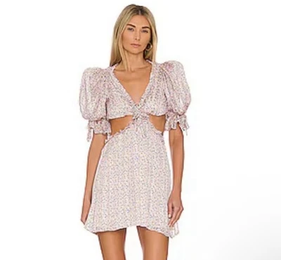 NWT  LOVE & LEMONS Women's Phoebe Floral Mini Dress Cut Out Size Small - Image 1 of 3