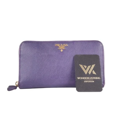Portafoglio grande PRADA 1M0506 in pelle saffiano viola multicolore OP: 840 € - Immagine 1 di 4