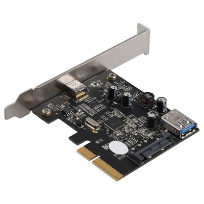 Scheda Adattatore PCI-E 4X a USB3.1 Scheda di Espansione 10G Adattatore Posteriore7336 - Immagine 1 di 4