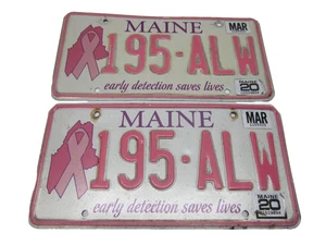 Paar gute 2020 Maine Krebs Nummernschilder "195-ALW" wie abgebildet - Bild 1 von 1