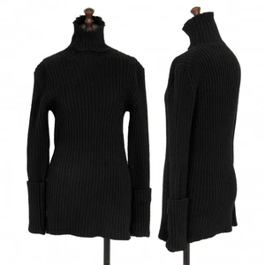 Yohji Yamamoto FEMME Wool High Neck Rib Knit Sweater Size M(K-117704) - Picture 1 of 12