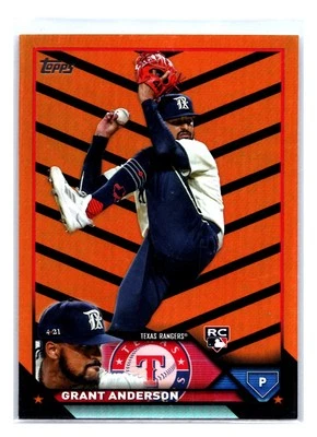 Grant Anderson 2023 Topps Update Orange and Black Foil #US141 Texas Rangers - Image 1 of 2