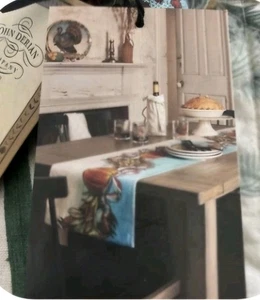 John Derian Target Table Runner Pumpkin Fall Autumn 14” X 90 Thanksgiving New - Picture 1 of 7