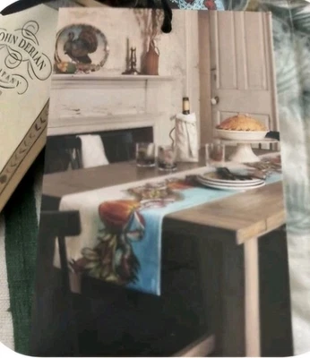 John Derian Target Table Runner Pumpkin Fall Autumn 14” X 90 Thanksgiving New - Image 1 of 4